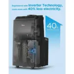 14,000 BTU (12,000 BTU SACC) High Efficiency Inverter Ultra Quiet Portable Air Conditioner,with Heat up to 550 Sq. Ft. - Image 6
