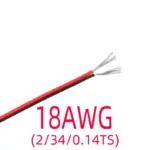 2 Pin Electrical Wire Tinned Copper 18/20/22/24/26 AWG insulated PVC Extension LED Strip Cable Red Black Wire - Image 4