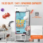 SucceBuy Commercial Freezer Freezer Single Door Auto-Defrost Stainless Steel Reach-in Freezer -13 to 5℉ Temp Control - Image 4