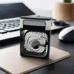 Portable Fan - 3 in 1 Desktop Humidifier Cooler USB Mini Air Conditioner LED Night Light Spray Cooling Fans for Home Office - Image 5