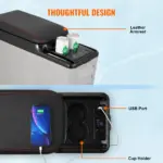 SucceBuy 15L Car RefrigeratorCar Armrest Refrigerator Fridge Single Zone Freezer -4℉-68℉ Adjustable Range 12/24V DC and Cooler - Image 5
