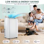 12000BTU Portable Air Conditioner, 3-in-1 Cooling/Dehumidifying/Fresh Air Modes, 550 sq. ft Coverage, 51dB Quiet Sleep Mode, Por