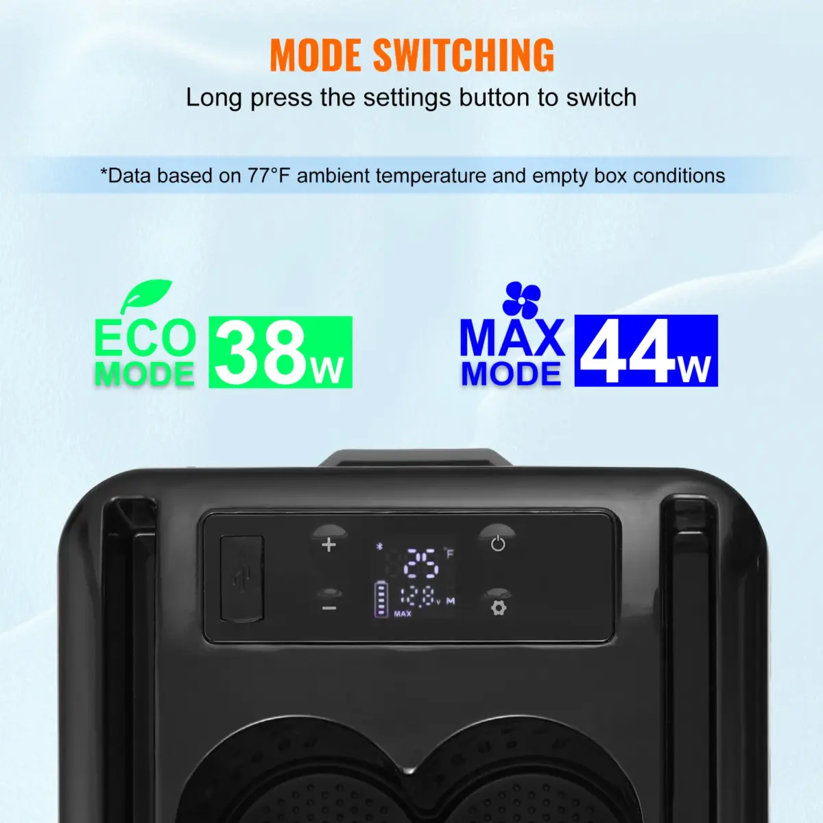 SucceBuy 15L Car RefrigeratorCar Armrest Refrigerator Fridge Single Zone Freezer -4℉-68℉ Adjustable Range 12/24V DC and Cooler - Image 4