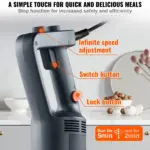 SucceBuy 16" Commercial Immersion Blender Heavy Duty Hand Mixer Multi-Purpose Portable Mixer for Soup Smoothie Puree Baby Food - Image 4