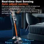 Cordless Handheld Vacuum Cleaner,27000PA,Touch Screen,Smart Dust Sensor,Auto Speed Control for Home Bed Carpet Clean - Image 3