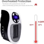 Eco Plug in Electric Heater Wall Outlet Space Heater with Energy Efficient Low Noise Room Heater Portable Heaters for Indoor Use - Image 4