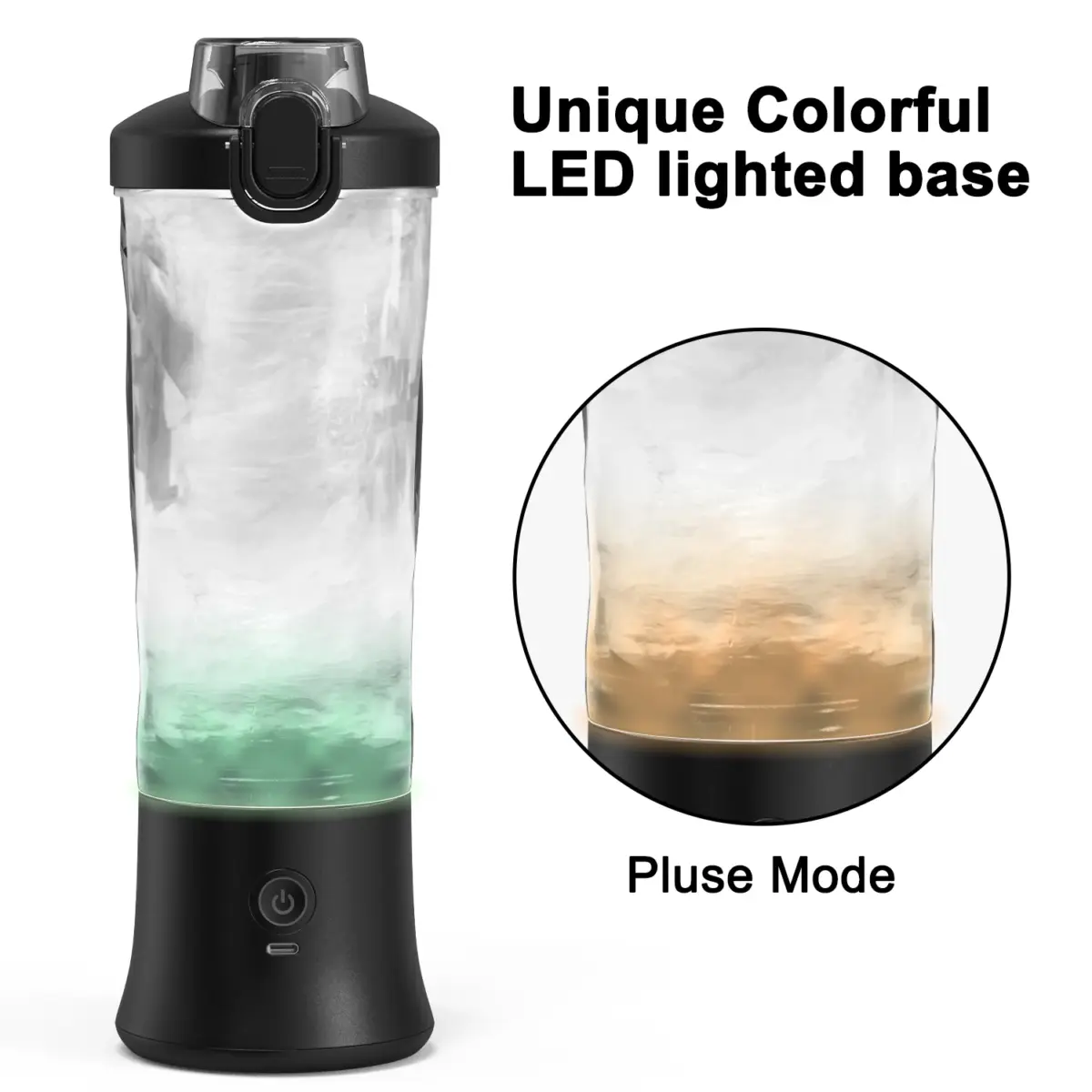 Portable Blender, Cordless, 18oz. Vessel, Personal Blender-for Shakes & Smoothies, BPA Free, Leakproof-Lid USB-C Rechargeable - Image 5