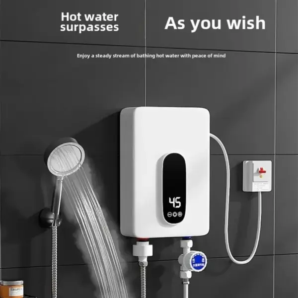 Electric Tankless Water Heater 220V Instant Electric Tankless Hot Water Heater for Bathroom Toilet