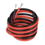 Soft Silicone Power Cable 12 14 16 18 20 22 24 26 AWG Heat Resistant Electrical Wire Red Black For Car Battery Inverter