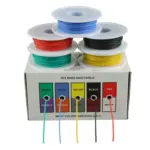 （5 Colors Mix Kit）Heat Resistant Flexible Silicone Wire 30/28/26/24/22/20/18/16AWG Stranded Cable Electrical Tinned Copper Wires