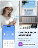 8000 BTU 3-in-1 AC Unit Window Air Conditioner with WiFi Ultra Quiet Remote Energy Efficient Cooling for Rooms up to 350 Sq. Ft. - Image 2