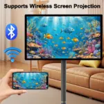 27 Inch Movable With Stand Smart Home Business TV Wireless Smart TV With Rotating Wheels Touch Screen Portable TV﻿ - Image 3