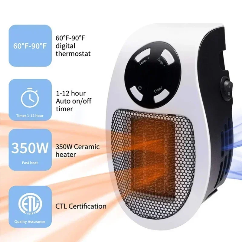kf-S5206c4eaa480428a8e869a0a7729447fg Portable Heater Electric Heater Convenient Room Heater Heating Warm Air Blower Wall Mounted Winter Warmer Machine - Image 1
