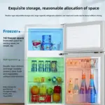 68L Double Door Refrigerators for Home Energy-Saving Fridge Freezer Dormitory Rental Room Refrigerator with Deep Freezer Z - Image 4