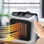 2025 New Small Upgraded Mini Space Heater | 800W Energy Saving | 3S Fast Heating for Home Office | Quiet Hot Air Blower - Image 5