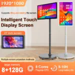 27 Inch Movable With Stand Smart Home Business TV Wireless Smart TV With Rotating Wheels Touch Screen Portable TV﻿ - Image 2