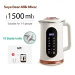 TINSOL 1500ml Multifunctional Wall Breaker 10 Blade Blender 304 Stainless Steel Inner Soymilk Maker Breakfast Machine - Image 2