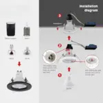 6pcs Recessed downlight Frame LED Ceiling Fixtures Downlight GU10 MR16 Ceiling Spot Lights Fitting Fixture - Image 6