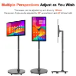 27 Inch Movable With Stand Smart Home Business TV Wireless Smart TV With Rotating Wheels Touch Screen Portable TV﻿ - Image 6