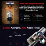 Cordless Handheld Vacuum Cleaner, 27000PA, Touch Screen, Smart Dust Sensor With Auto Speed Control - Image 3