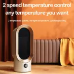 Electric Heater Fans Portable PTC Heater with 2 Heat Settings Overheat Desk Heaters for Room Home Offices Warmer - Image 3
