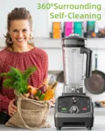 BioloMix 3HP 2200W Heavy Duty Grade Timer Blender Mixer Juicer Fruit Food Processor Ice Smoothies BPA Free 2L Jar - Image 4