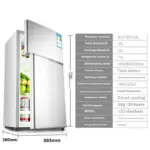 Household Small Mini Refrigerator Single Dormitory Rental Fridge Freezer Double Door Two-chamber Refrigerator Home Appliance M