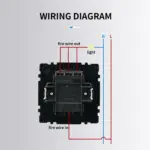 White Classic Flame Retardant Plastic Panel 1 Gang 1 Way Wall Switch On / Off Rocker Switch 16A AC 250V 86mm*86mm - Image 6