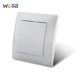 White Classic Flame Retardant Plastic Panel 1 Gang 1 Way Wall Switch On / Off Rocker Switch 16A AC 250V 86mm*86mm